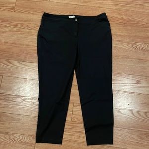 Eileen Fisher Chino Pants Large Black Organic Cotton Stretch Pockets #5085